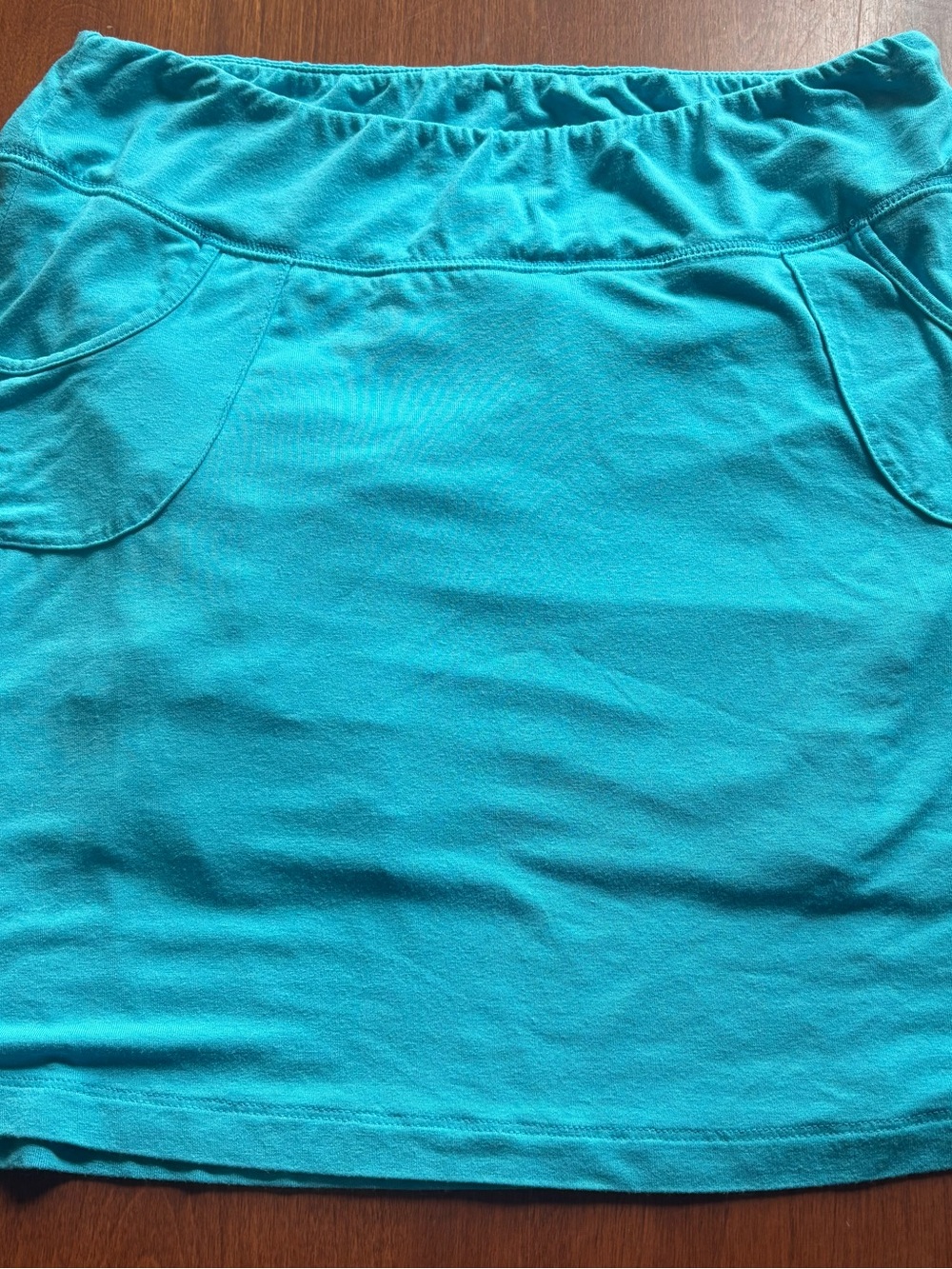 Turquoise Knit Skort with Pockets